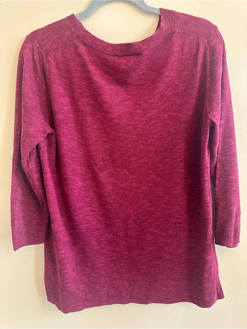 GAP Women’s Crewneck Knit Top in Burgundy Size Medium 1028 - Picture 4 of 9